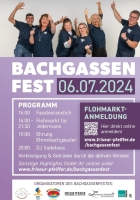 Plakat des Bachgassenfest mit Programm des Bachgassenfestes